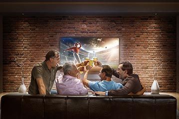 Watching the game with friends